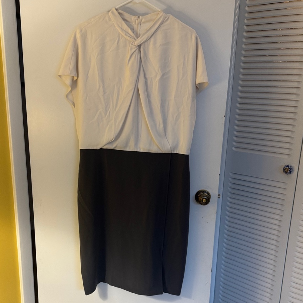 MM Lafleur Charcoal and Cream Dress